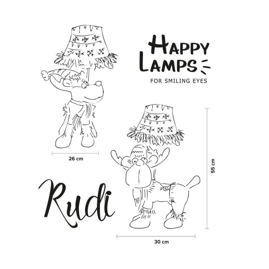 Happy Lamps - LED Dětská stolní lampa RUDI LED/5,4W/230V sob