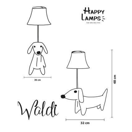 Happy Lamps - LED Dětská stolní lampa WALDI LED/5,4W/230V jezevčík
