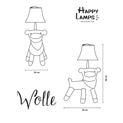 Happy Lamps - LED Dětská stolní lampa WOLLE LED/5,4W/230V ovce