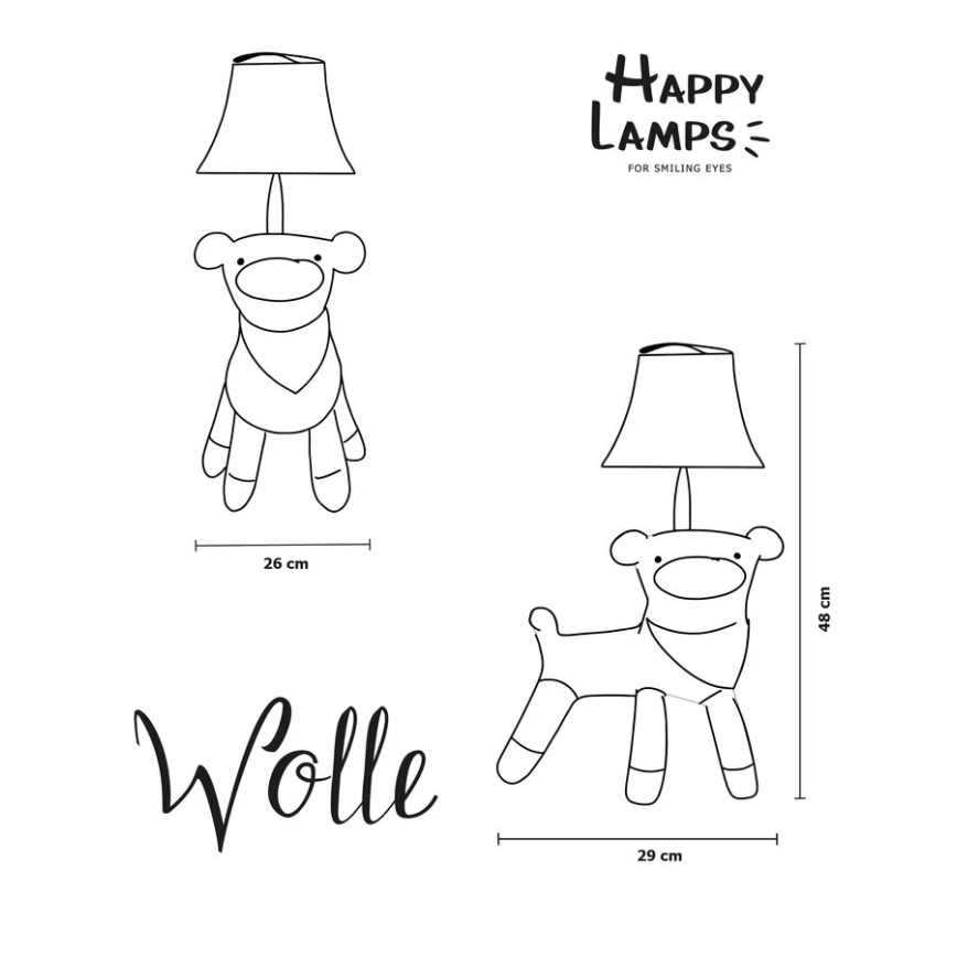 Happy Lamps - LED Dětská stolní lampa WOLLE LED/5,4W/230V ovce