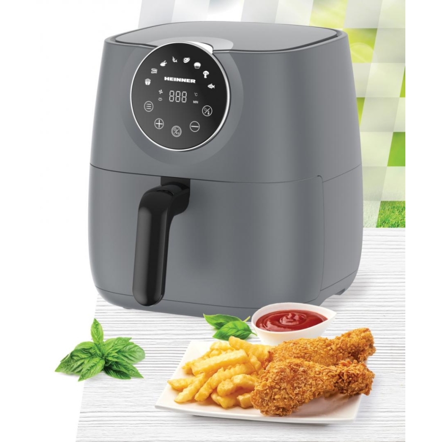Heinner HAF-B6GREY1700 - Horkovzdušná fritéza 5,7 l 1700W/230V šedá