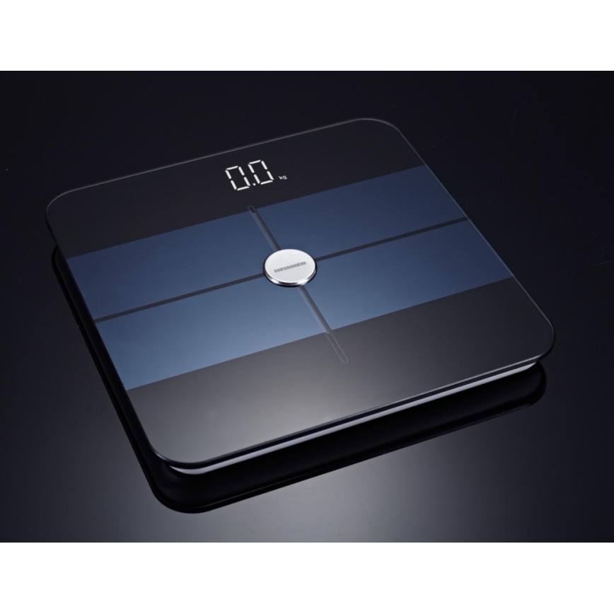Heinner HBS-BTH180BK - Digitální osobní váha 2xAAA černá/modrá