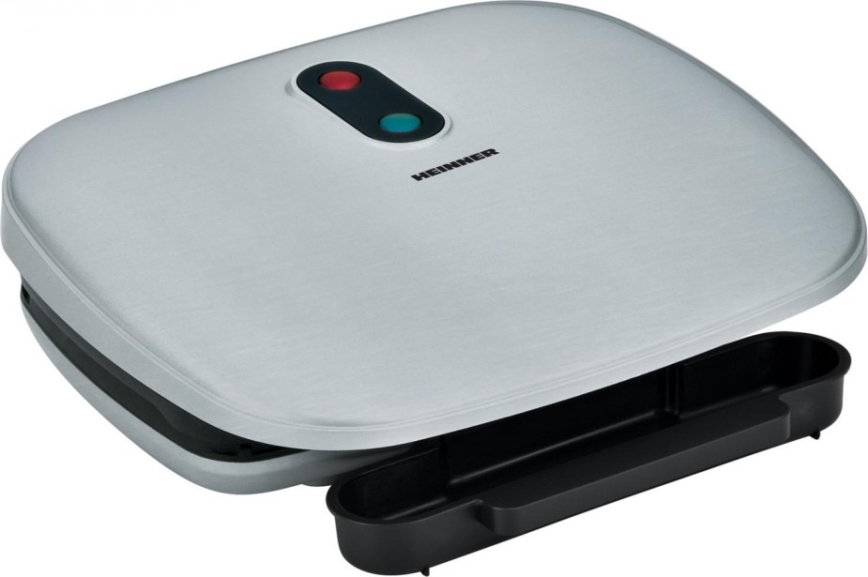 Heinner HEG-F1000SL - Kontaktní gril 1000W/230V matný chrom/černá