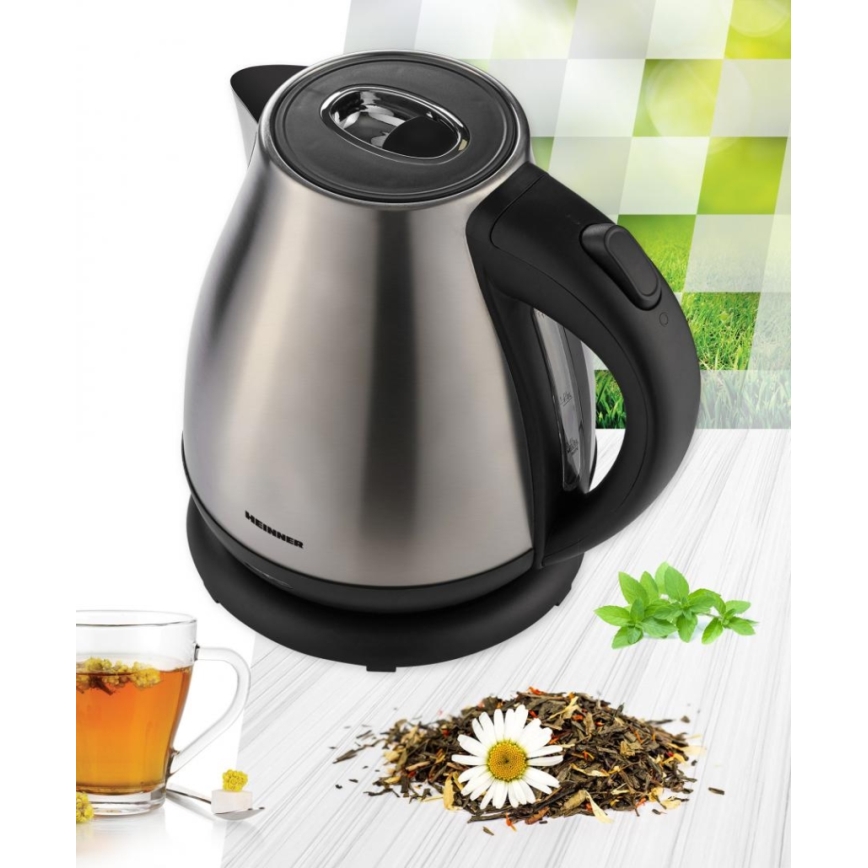 Heinner HEK-17IX - Rychlovarná konvice 1,7 l 2200W/230V matný chrom/černá