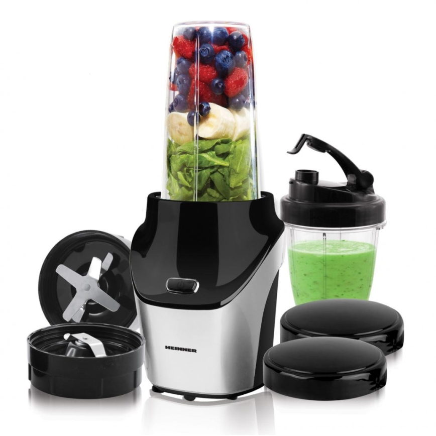 Heinner HSB-T1000SS - Smoothie nutri mixér 1000W/230V matný chrom/černá