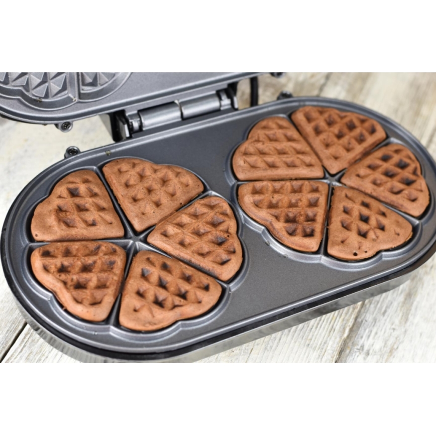 Heinner HWF-1000CR - Vaflovač 1000W/230V černá/rose gold