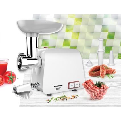 Heinner MG-1340WH - Mlýnek na maso 1340W/230V bílá