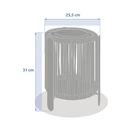 Hesperide - LED Solární lampa LINY LED/3,7V 2600 mAh IP54 antracit