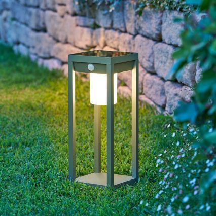 Hesperide - LED Solární lucerna se senzorem pohybu a soumraku PIKY LED/3,7V 2600 mAh 40 cm IP65 zelená