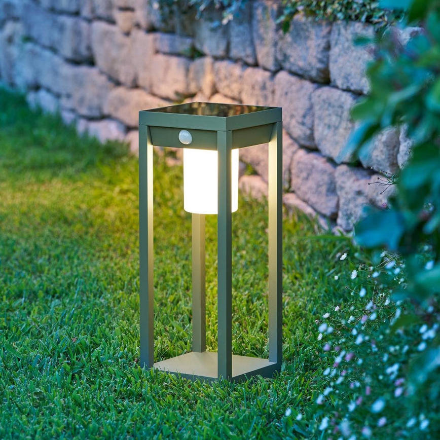 Hesperide - LED Solární lucerna se senzorem pohybu a soumraku PIKY LED/3,7V 2600 mAh 40 cm IP65 zelená