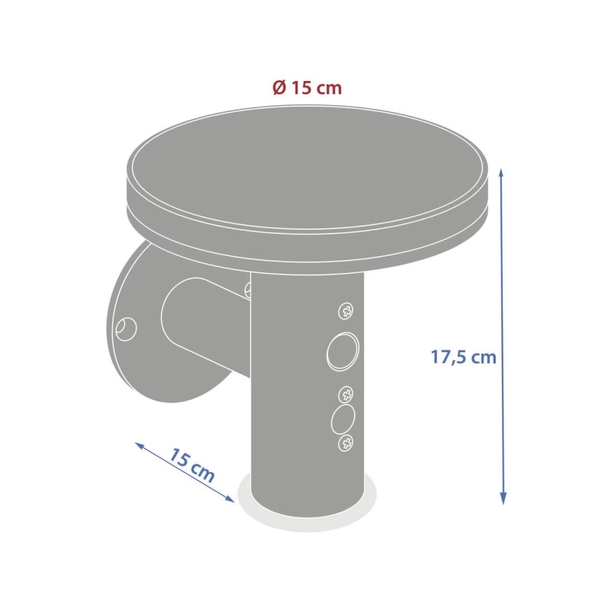 Hesperide - LED Solární nástěnná lampa se senzorem pohybu DETEKT LED/3,7V 2600 mAh IP65