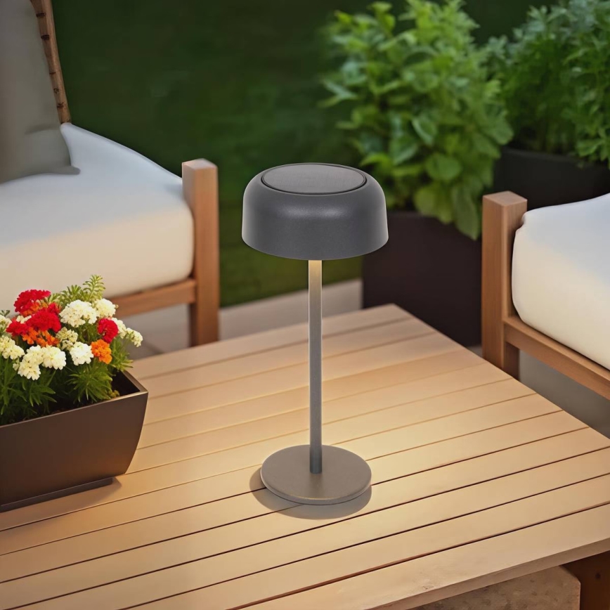 Hesperide - LED Solární stolní lampa BOLTY LED/3,7V 2600 mAh IP65 antracit