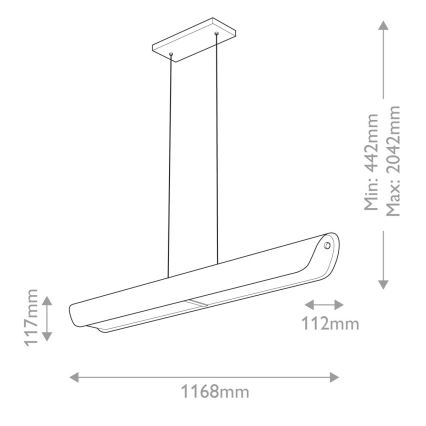 Hinkley - LED Lustr na lanku ARCO LED/43W/230V 3000K zlatá