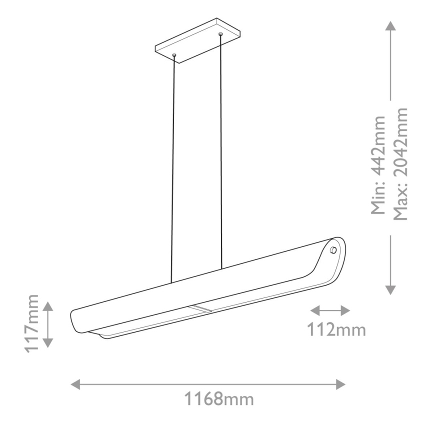 Hinkley - LED Lustr na lanku ARCO LED/43W/230V 3000K zlatá