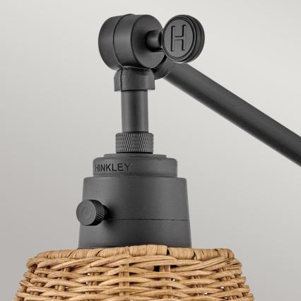 Hinkley - Bodové nástěnné svítidlo ARTI 1xE27/60W/230V černá/hnědá