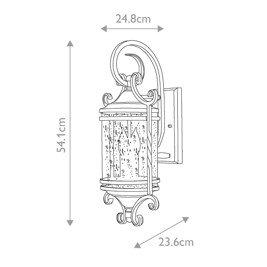 Hinkley - Venkovní nástěnné svítidlo CASA 2xE14/40W/230V IP44