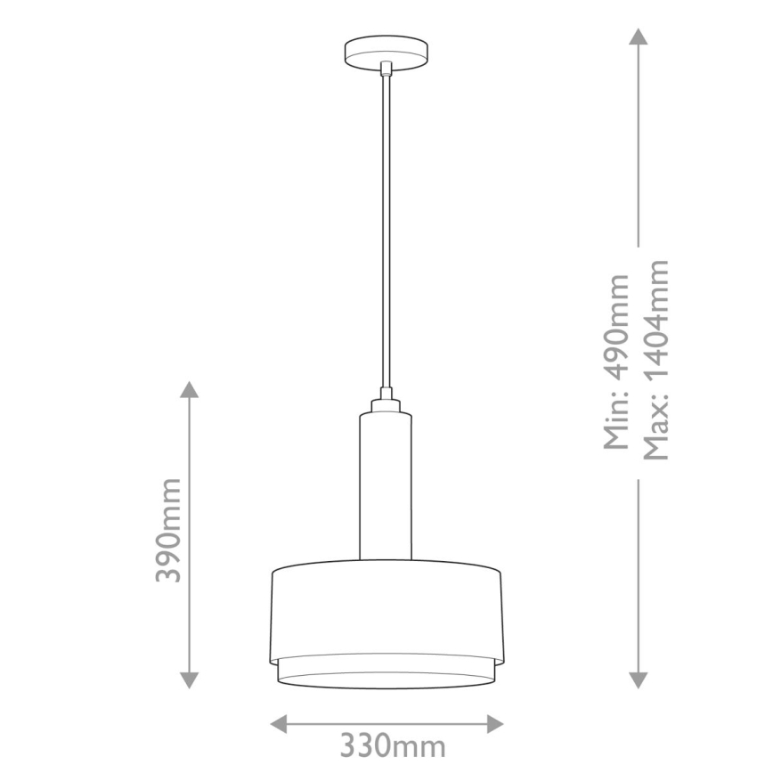 Hinkley - Lustr na tyči CEDRIC 2xE27/60W/230V pr. 33 cm zlatá/černá