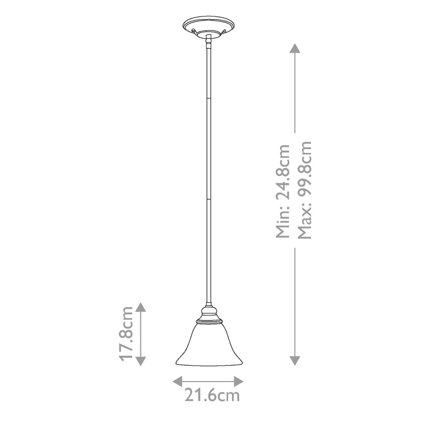 Hinkley - Lustr na tyči CELLO 1xE27/60W/230V