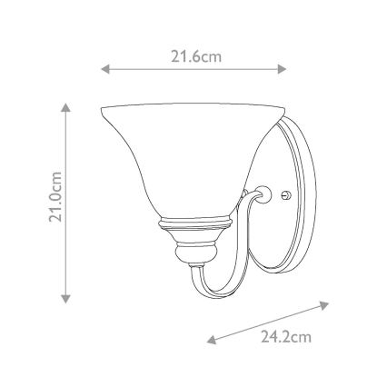 Hinkley - Nástěnné svítidlo CELLO 1xE27/60W/230V