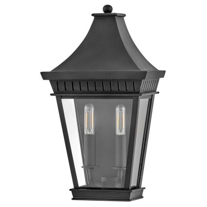 Hinkley - Venkovní nástěnné svítidlo CHAPEL HILL 2xE14/40W/230V IP44 černá