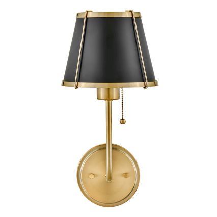 Hinkley - Nástěnná lampa CLARKE 1xE27/40W/230V mosaz/černá