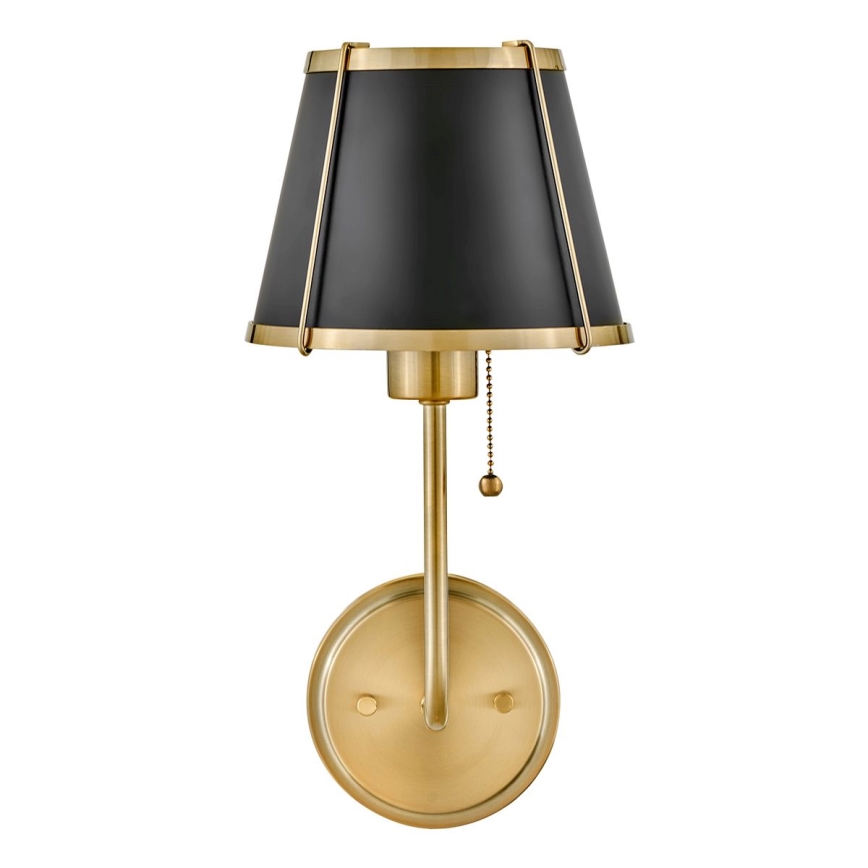 Hinkley - Nástěnná lampa CLARKE 1xE27/40W/230V mosaz/černá