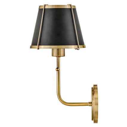 Hinkley - Nástěnná lampa CLARKE 1xE27/40W/230V mosaz/černá