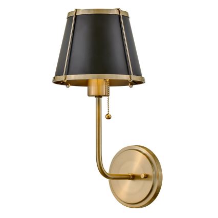 Hinkley - Nástěnná lampa CLARKE 1xE27/40W/230V mosaz/černá