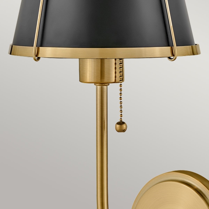 Hinkley - Nástěnná lampa CLARKE 1xE27/40W/230V mosaz/černá