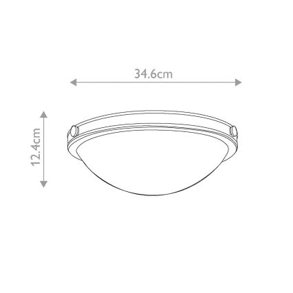 Hinkley - Stropní svítidlo COLLIER 2xE27/40W/230V pr. 34,6 cm černá