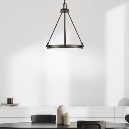 Hinkley - Lustr na řetězu COLLIER 4xE14/40W/230V pr. 54,3 cm černá