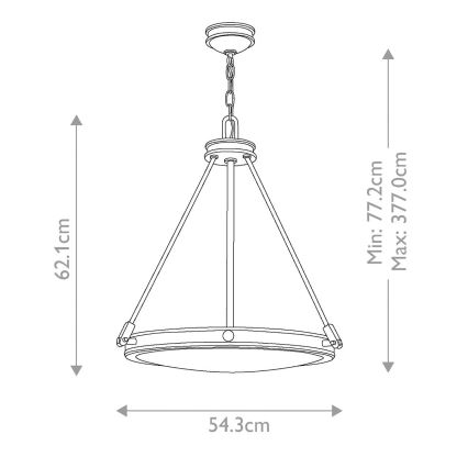 Hinkley - Lustr na řetězu COLLIER 4xE14/40W/230V pr. 54,3 cm černá