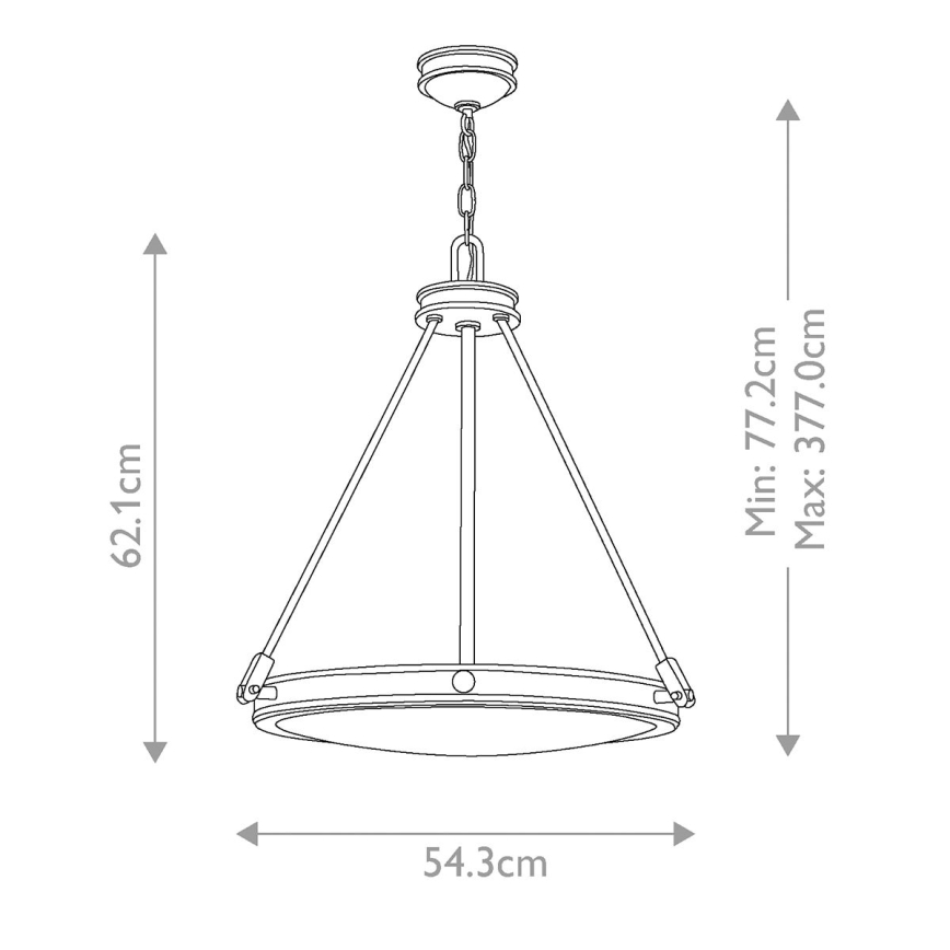 Hinkley - Lustr na řetězu COLLIER 4xE14/40W/230V pr. 54,3 cm černá