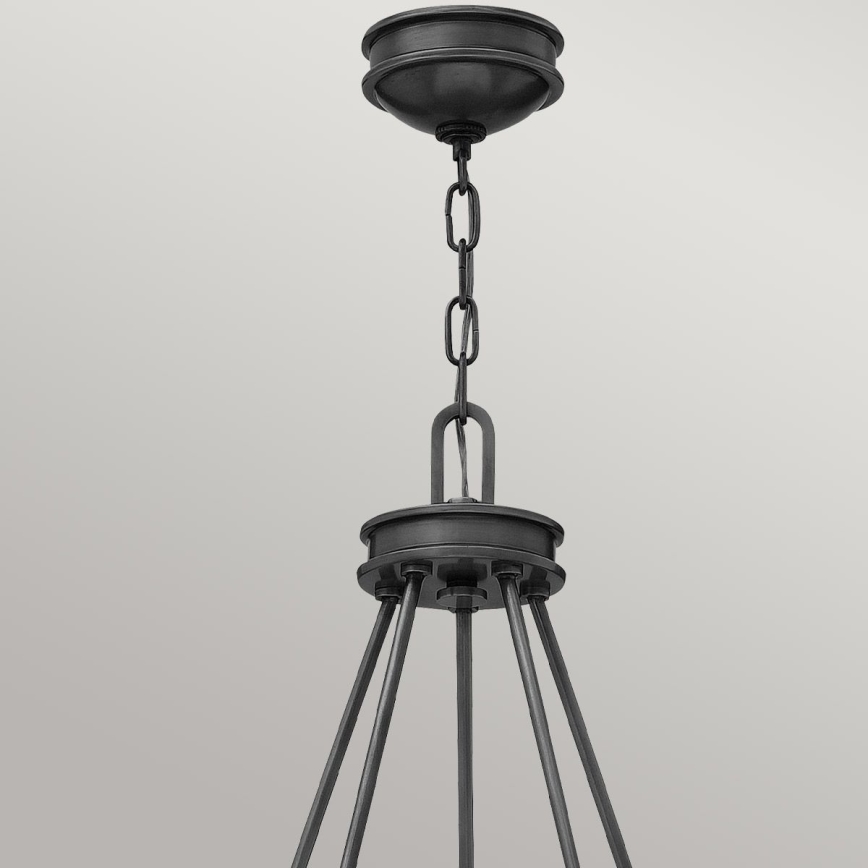 Hinkley - Lustr na řetězu COLLIER 5xE27/40W/230V pr. 68,5 cm černá