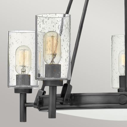 Hinkley - Lustr na řetězu COLLIER 5xE27/40W/230V pr. 68,5 cm černá