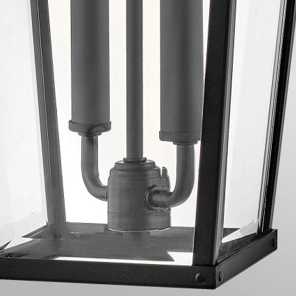 Hinkley - Venkovní nástěnné svítidlo DAWSON L 2xE14/40W/230V IP44 černá