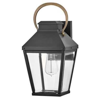 Hinkley - Venkovní nástěnné svítidlo DAWSON M 1xE27/60W/230V IP44 černá