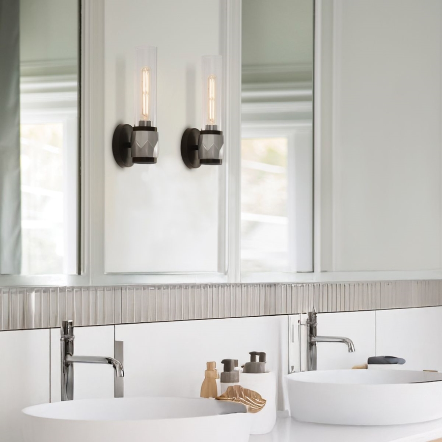 Hinkley - Koupelnové nástěnné svítidlo ELLISON 1xE27/40W/230V IP44 černá