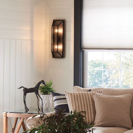 Hinkley - Nástěnné svítidlo FU LIGHTON 2xE14/60W/230V hnědá/černá