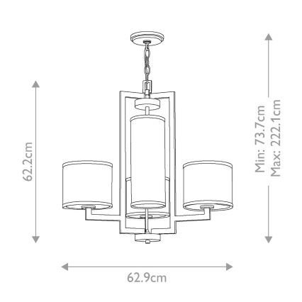 Hinkley - Lustr na řetězu HAMPTON 4xE27/60W/230V zlatá