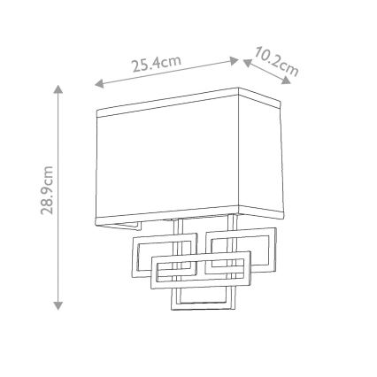 Hinkley - Nástěnné svítidlo LANZA 2xE14/60W/230V mosaz