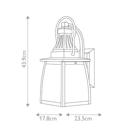 Hinkley - Venkovní nástěnné svítidlo MONTAUK 2xE14/60W/230V IP44