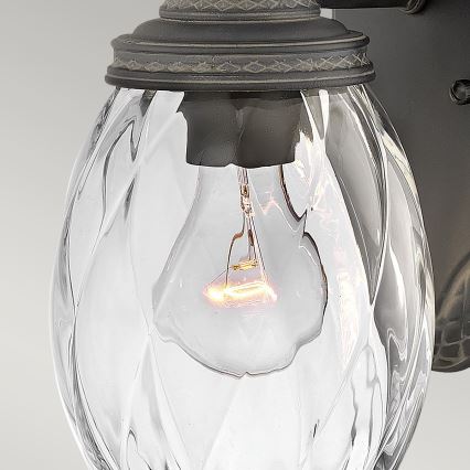Hinkley - Venkovní nástěnné svítidlo PLANTATION 1xE27/40W/230V IP44 černá