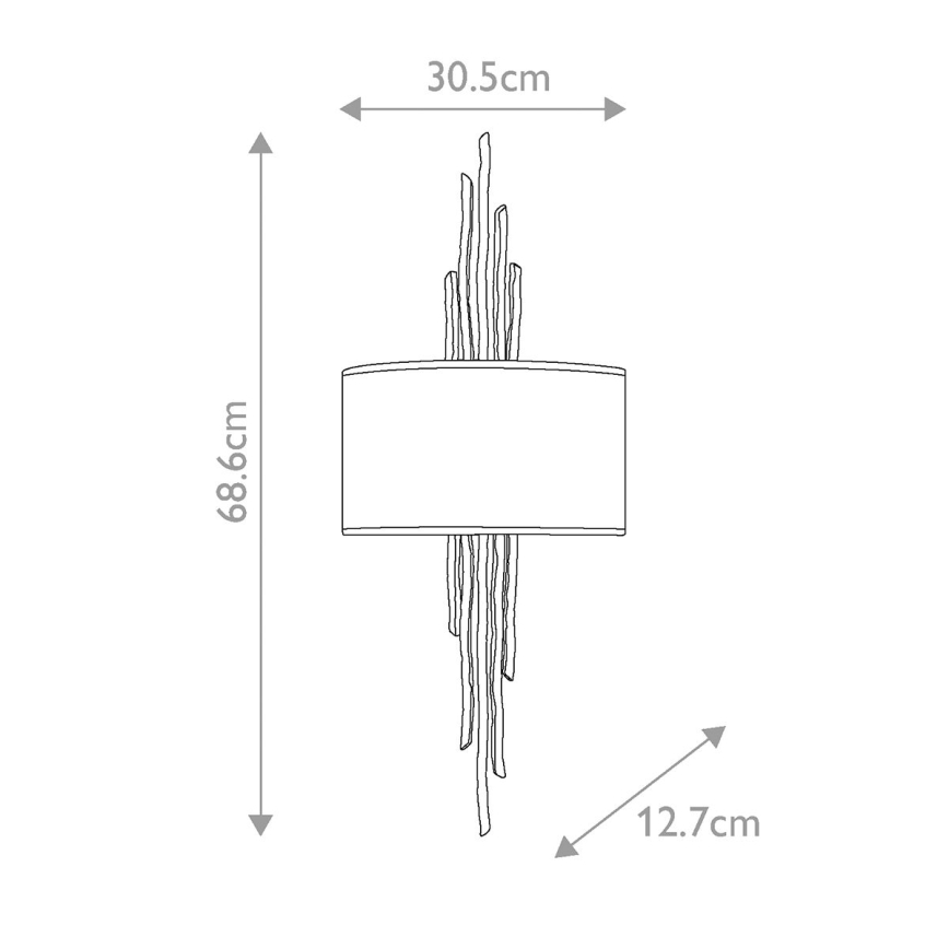 Hinkley - Nástěnné svítidlo SPYRE 2xE14/60W/230V šedá