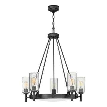 Hinkley - Lustr na řetězu COLLIER 5xE27/40W/230V pr. 68,5 cm černá