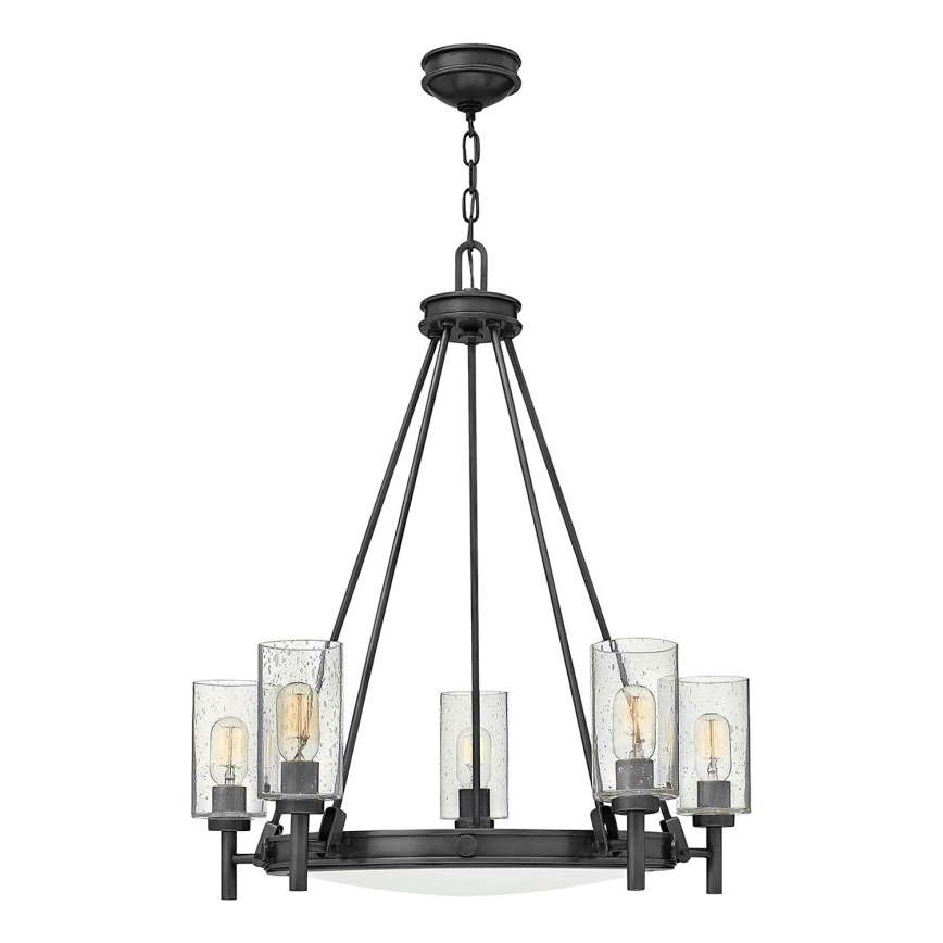 Hinkley - Lustr na řetězu COLLIER 5xE27/40W/230V pr. 68,5 cm černá