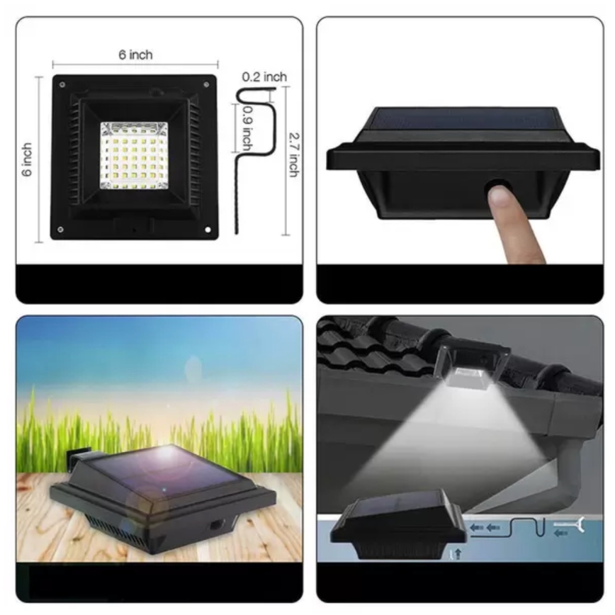 HÖFFTECH - LED Solární nástěnné svítidlo se senzorem pohybu a soumraku LED/3,7V 2000 mAh IP65