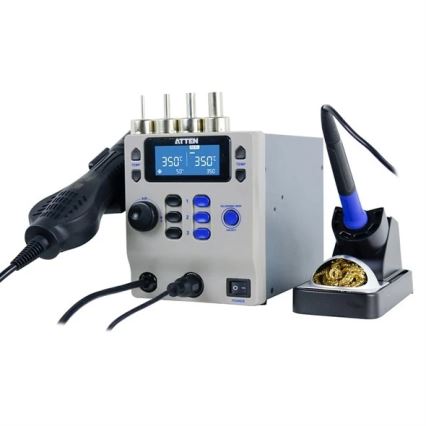 Horkovzdušná a pájecí stanice s LCD displejem 800W/230V