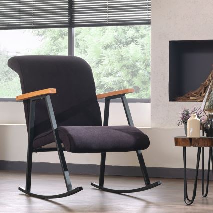 Houpací křeslo LUNI černá