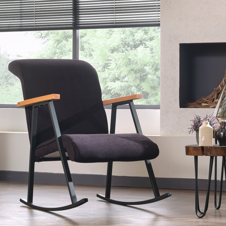 Houpací křeslo LUNI černá